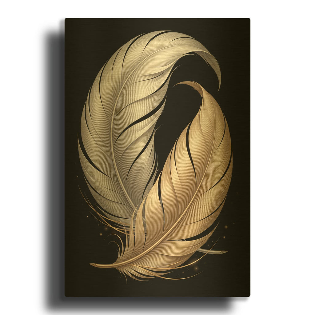 'Golden and Silver Harmony' By Veve Gold Metal Wall Art