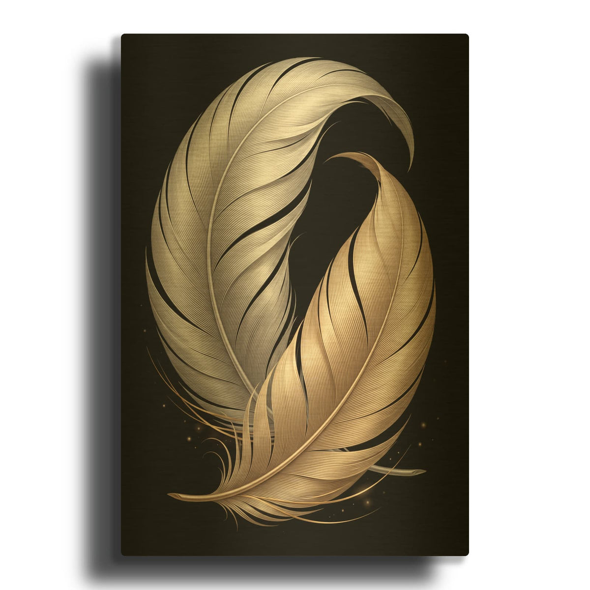 'Golden and Silver Harmony' By Veve Gold Metal Wall Art