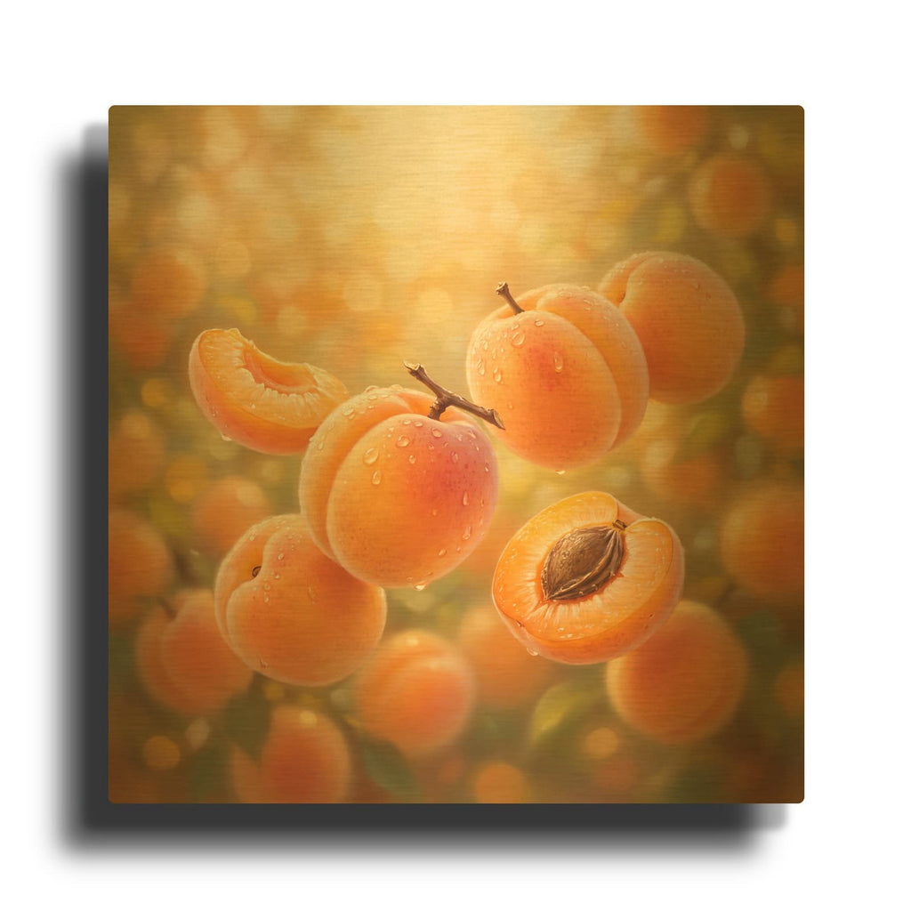'Golden Apricot Glow' By Veve Gold Metal Wall Art