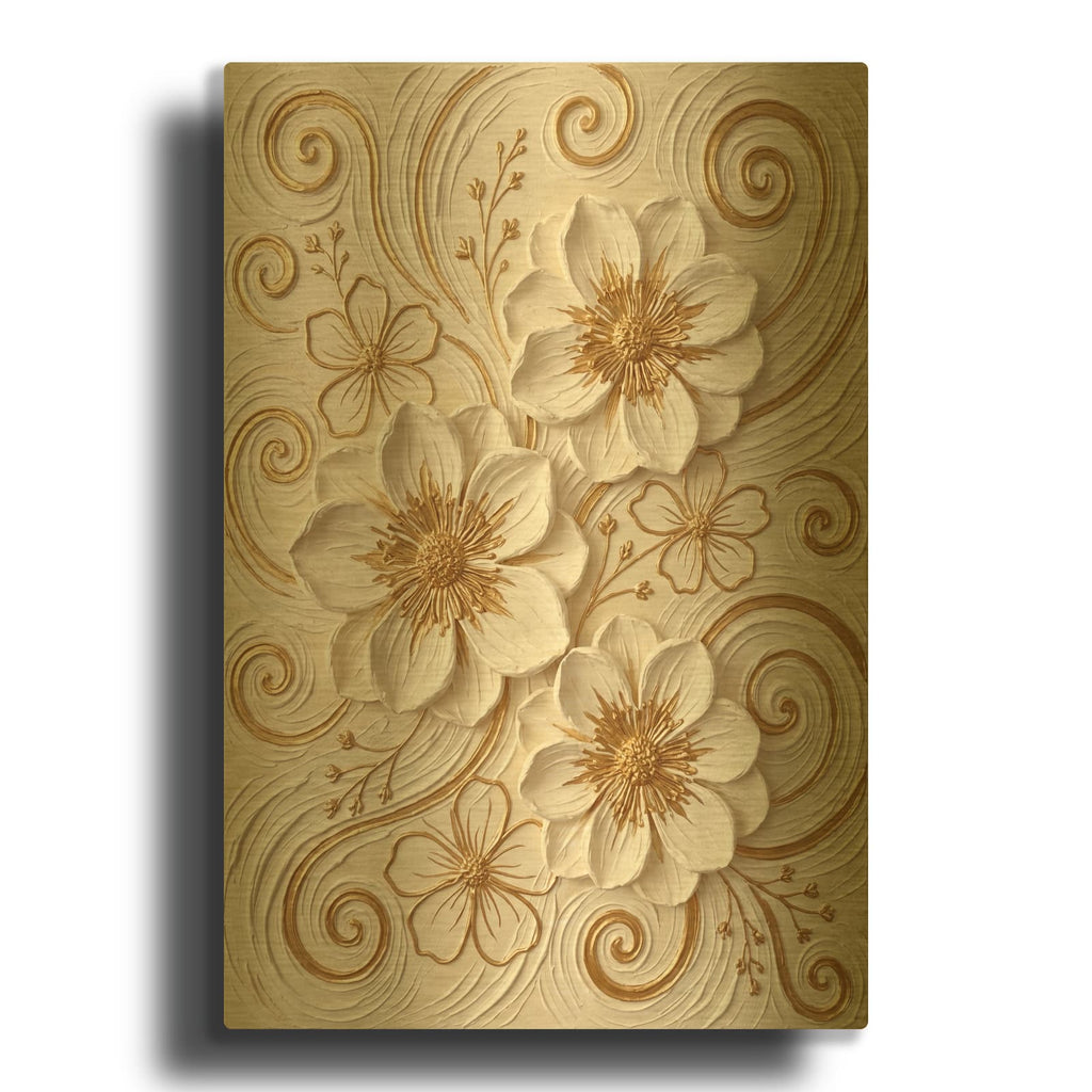 'Golden Grace III' By Veve Gold Metal Wall Art