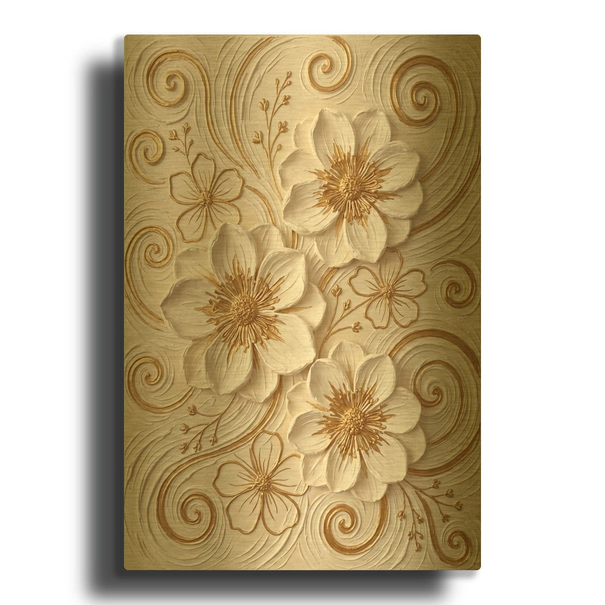'Golden Grace III' By Veve Gold Metal Wall Art
