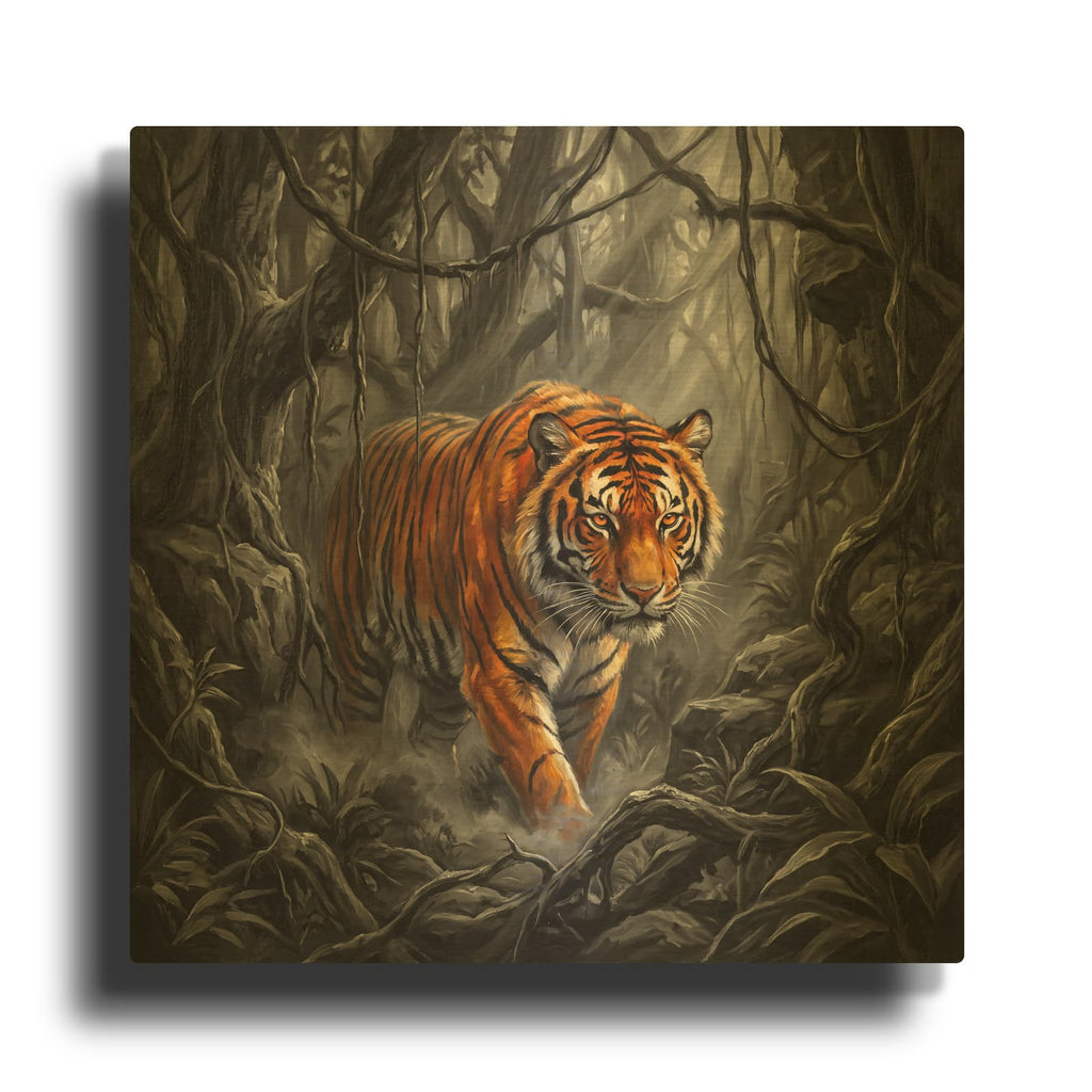 'Golden Tiger' By Veve Gold Metal Wall Art