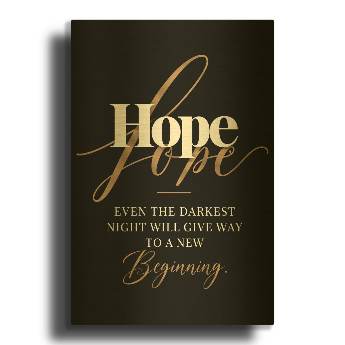 'Hope - A New Beginning' By Veve Gold Metal Wall Art