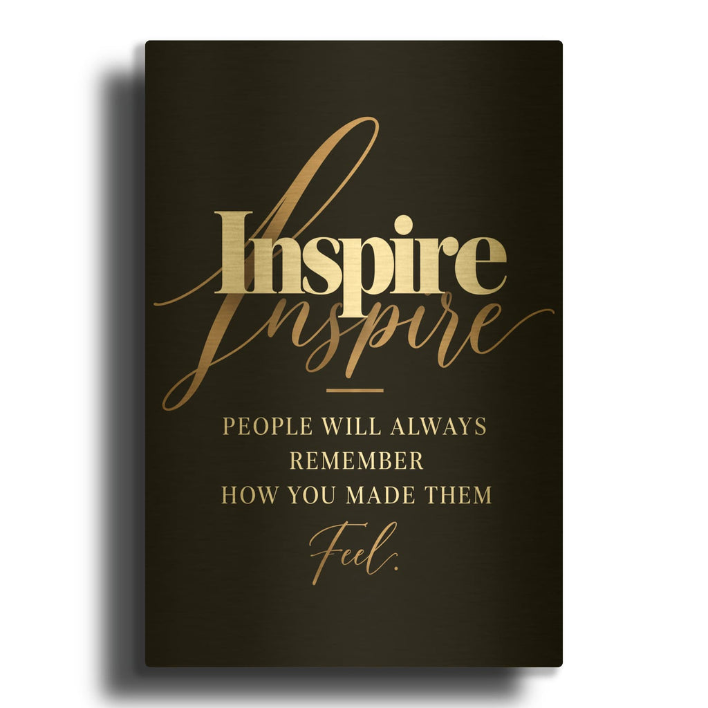 'Inspire - How You Made Them Feel' By Veve Gold Metal Wall Art