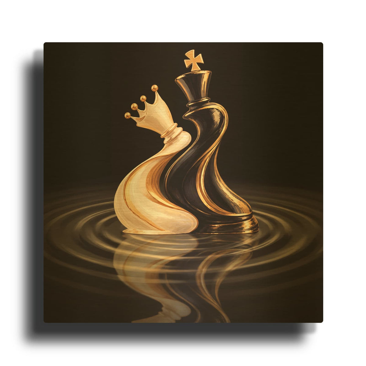 'King and Queen Dance' By Veve Gold Metal Wall Art