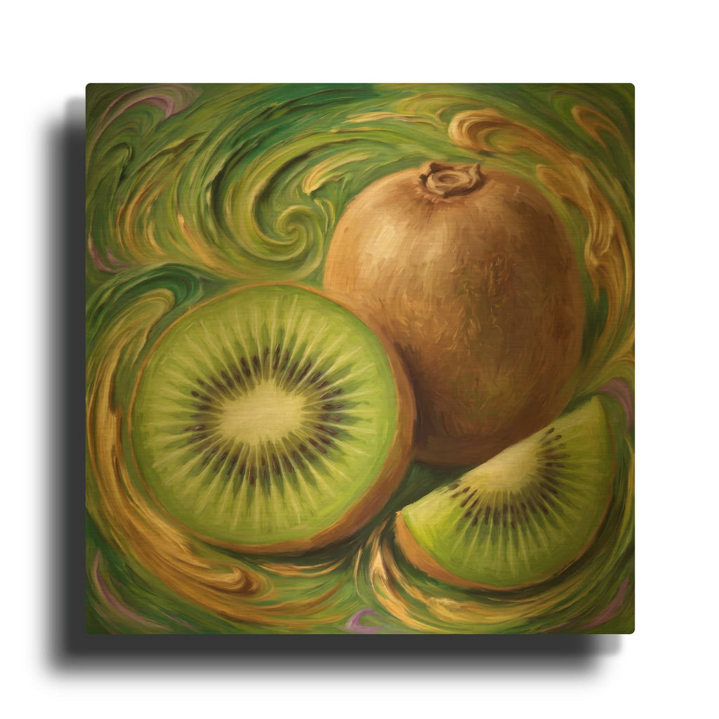 'Kiwi Dream' By Veve Gold Metal Wall Art