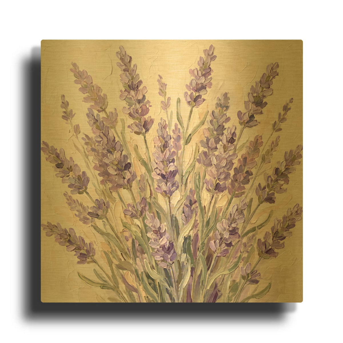 'Lavender' By Veve Gold Metal Wall Art