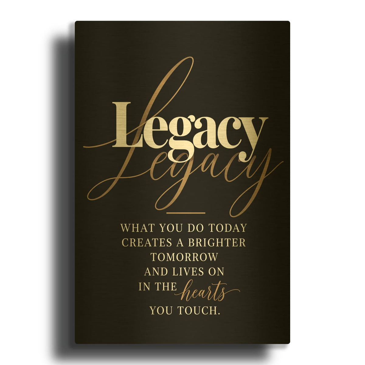 'Legacy - The Hearts You Touch' By Veve Gold Metal Wall Art