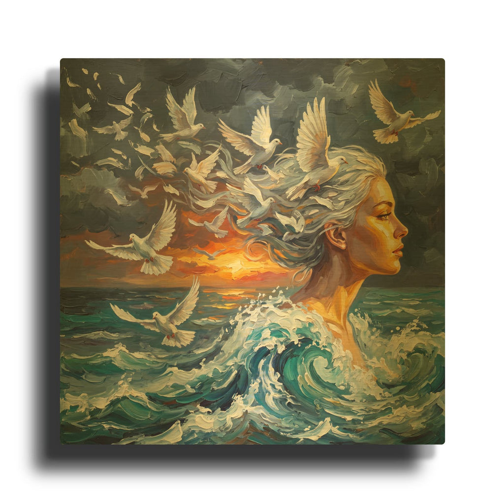 'Liberation' By Veve Gold Metal Wall Art