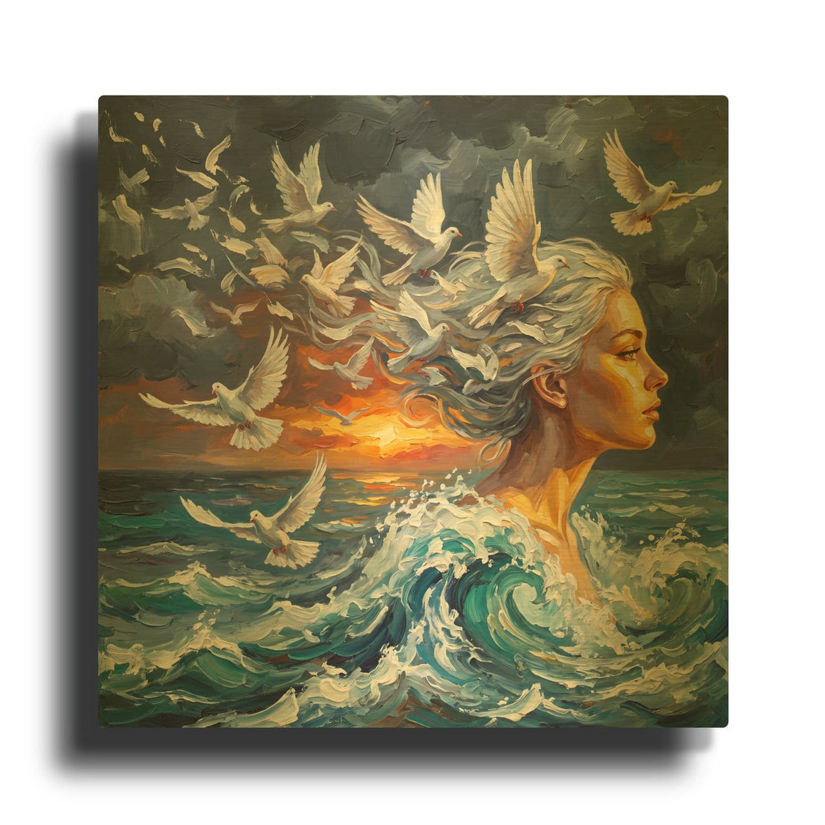 'Liberation' By Veve Gold Metal Wall Art