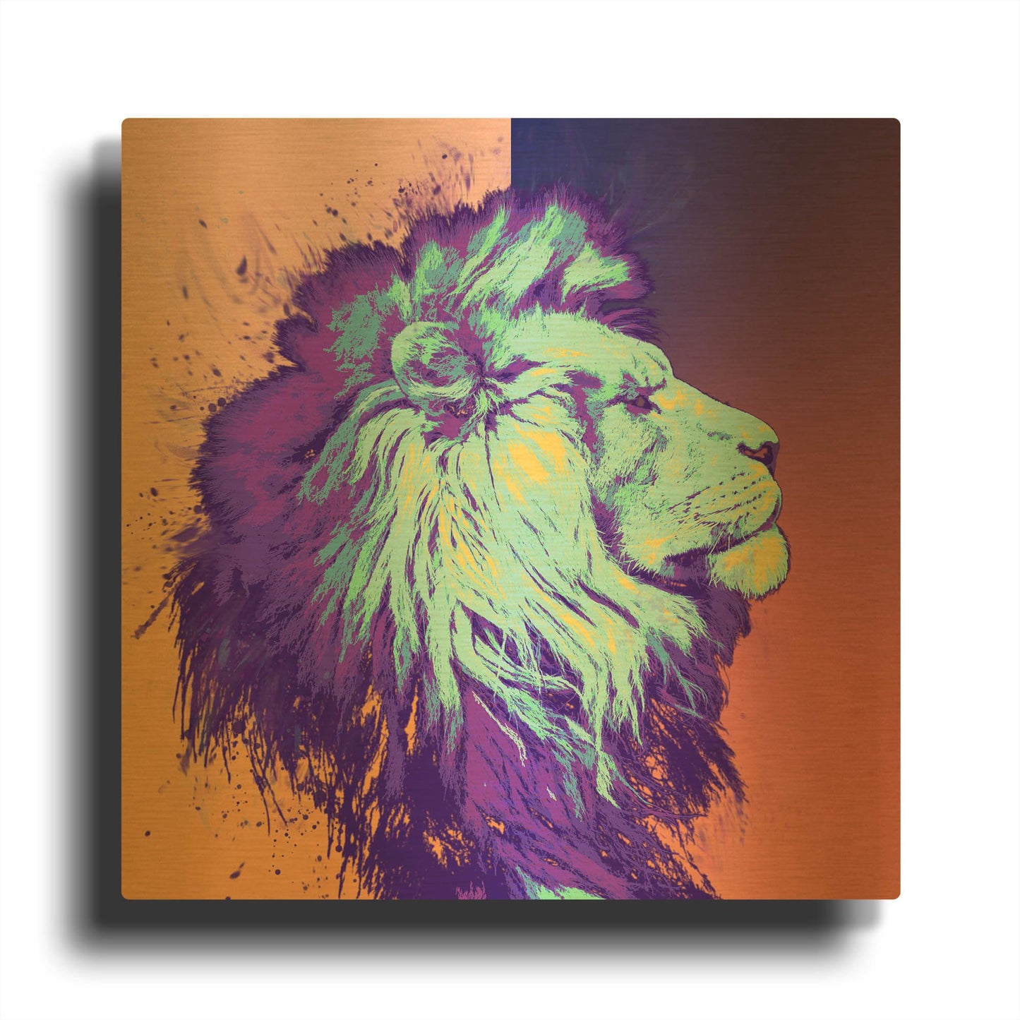 'A Lion' By LUXE Gold Metal Wall Art