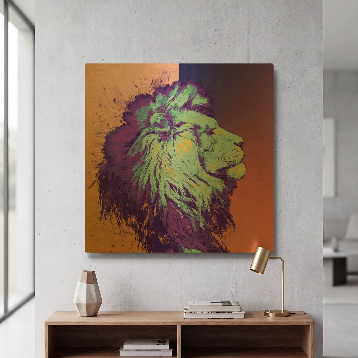 'A Lion' By LUXE Gold Metal Wall Art