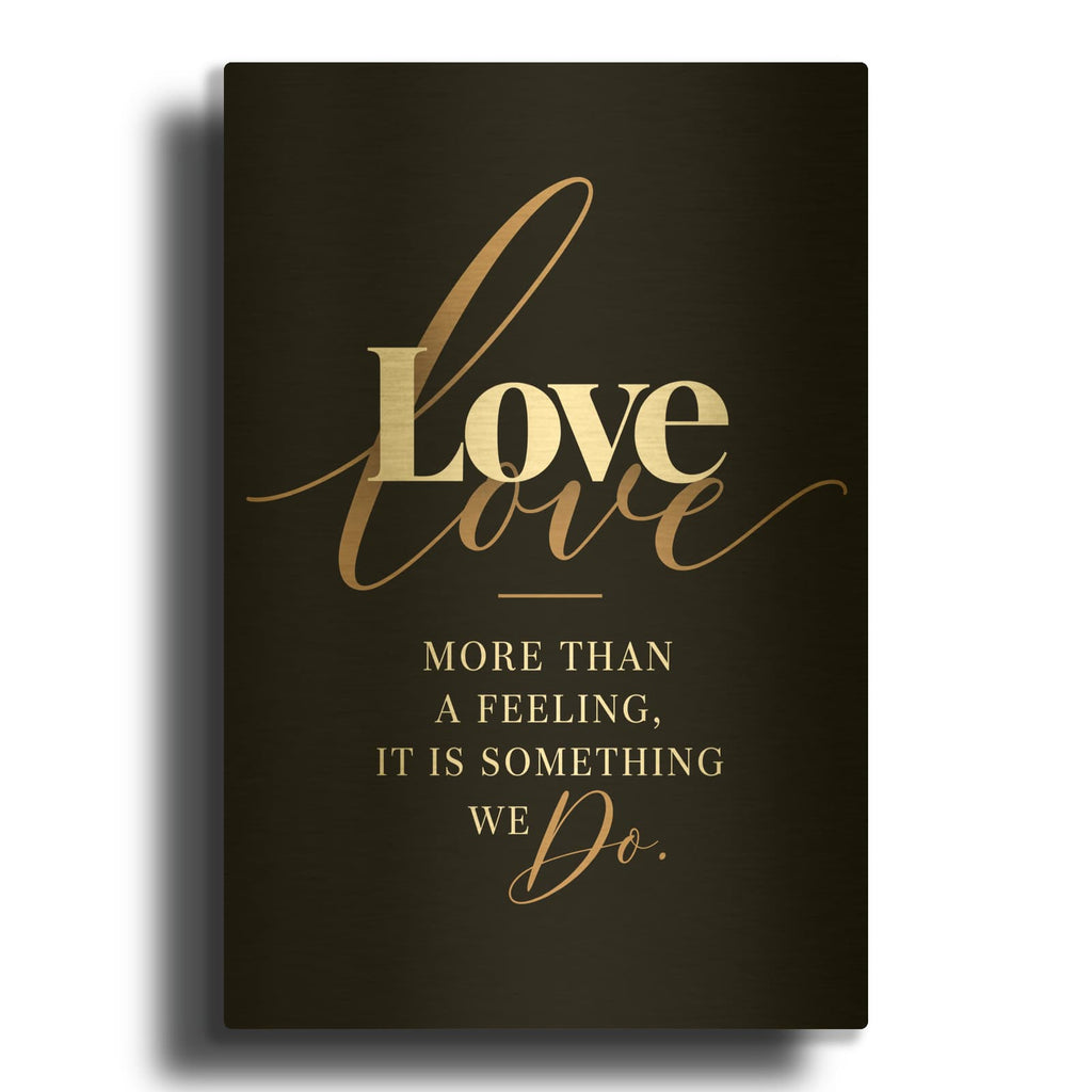'Love - More than a Feeling' By Veve Gold Metal Wall Art