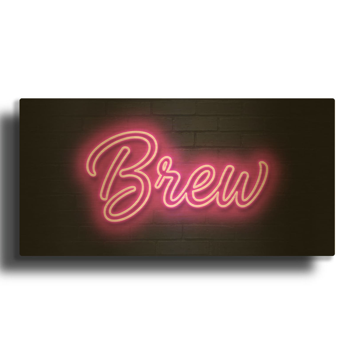 'Neon Brew' By Veve Gold Metal Wall Art