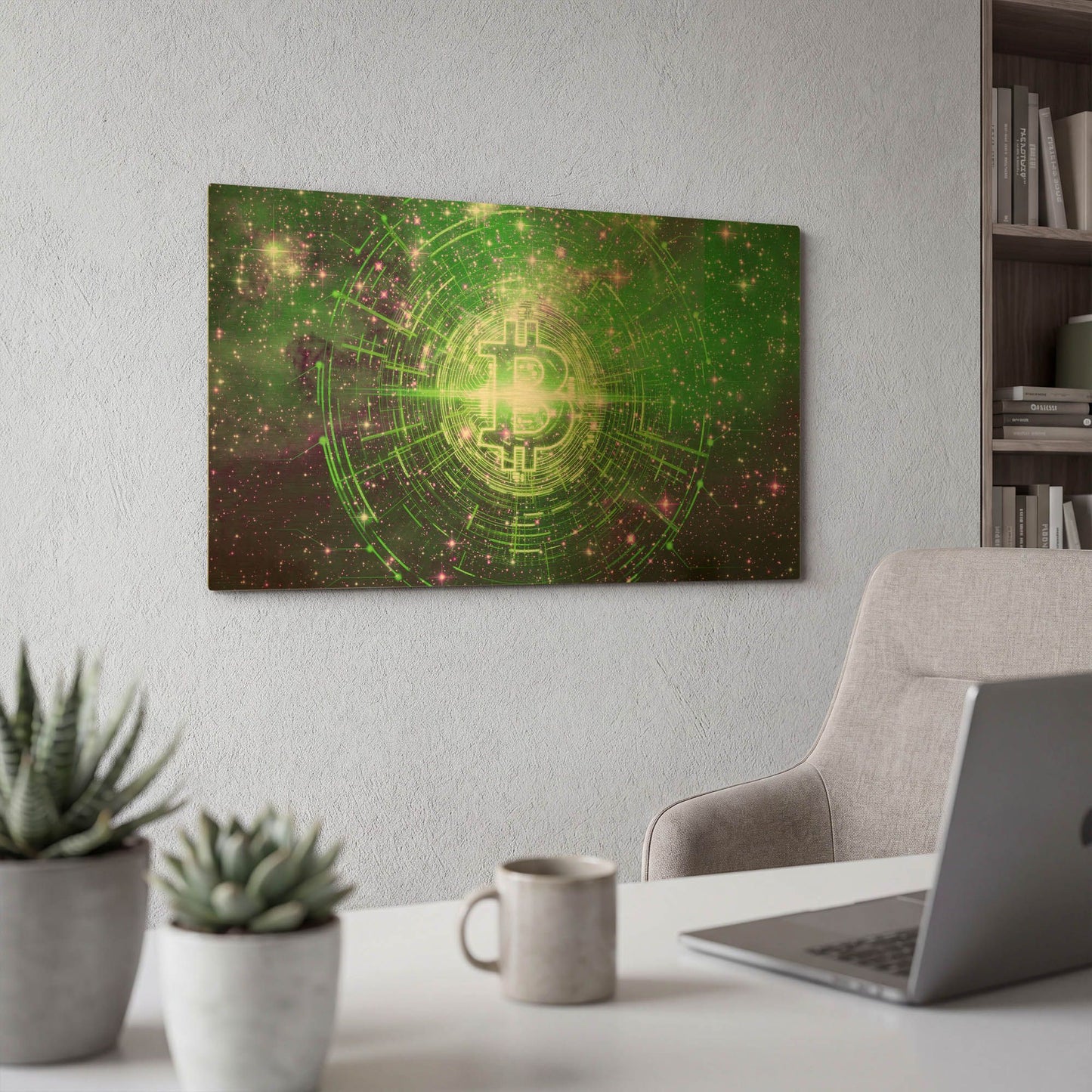 'Bitcoin Equinox' By LUXE Gold Metal Wall Art