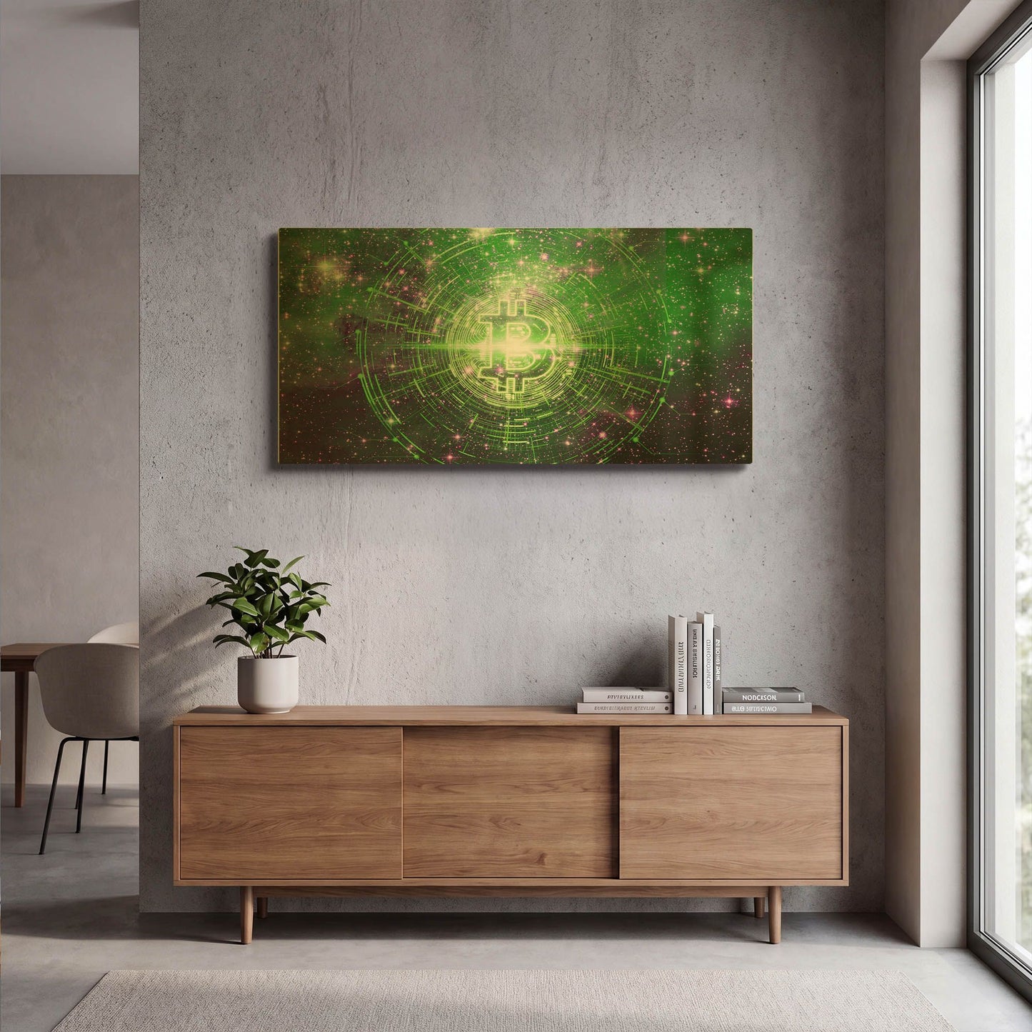 'Bitcoin Equinox' By LUXE Gold Metal Wall Art