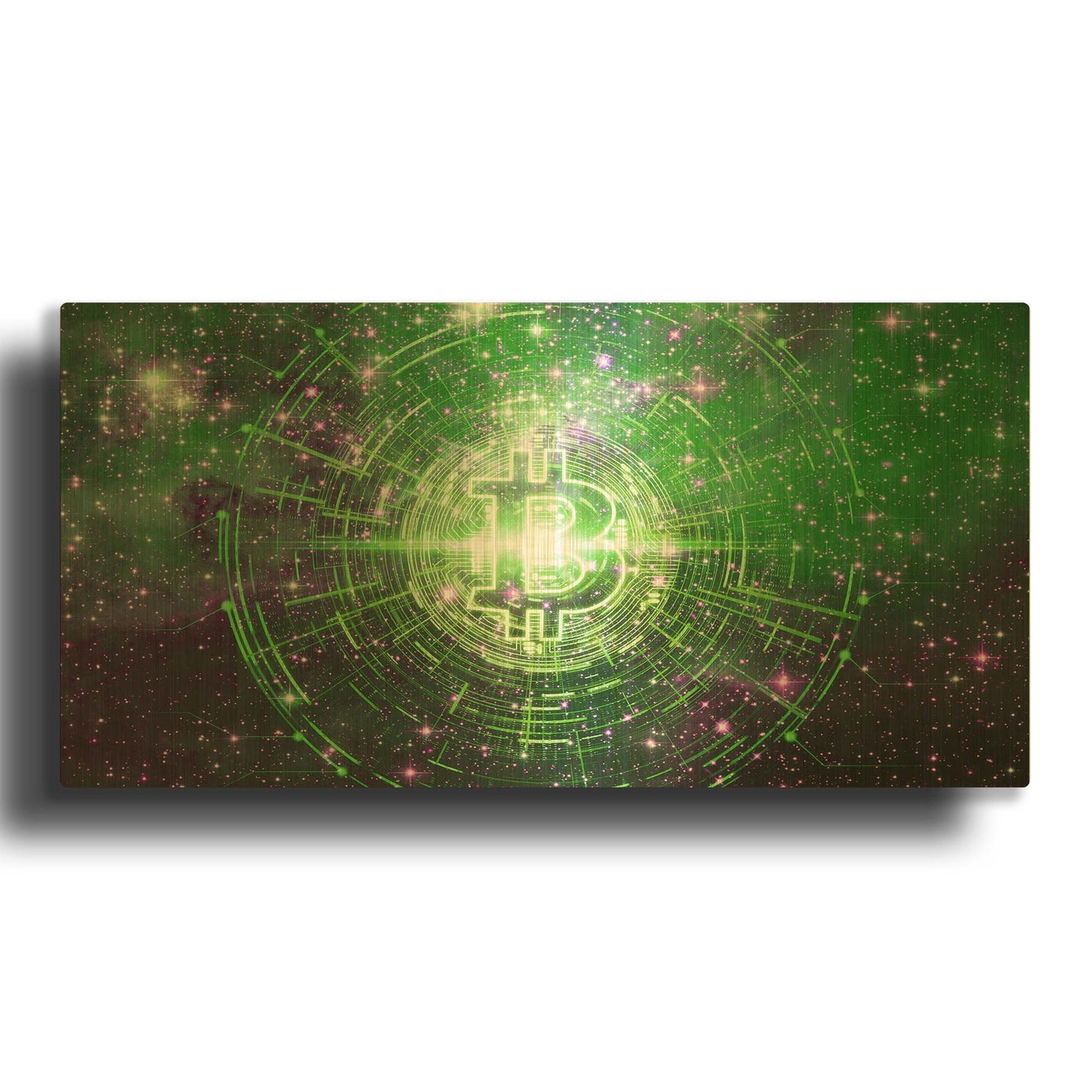 'Bitcoin Equinox' By LUXE Gold Metal Wall Art