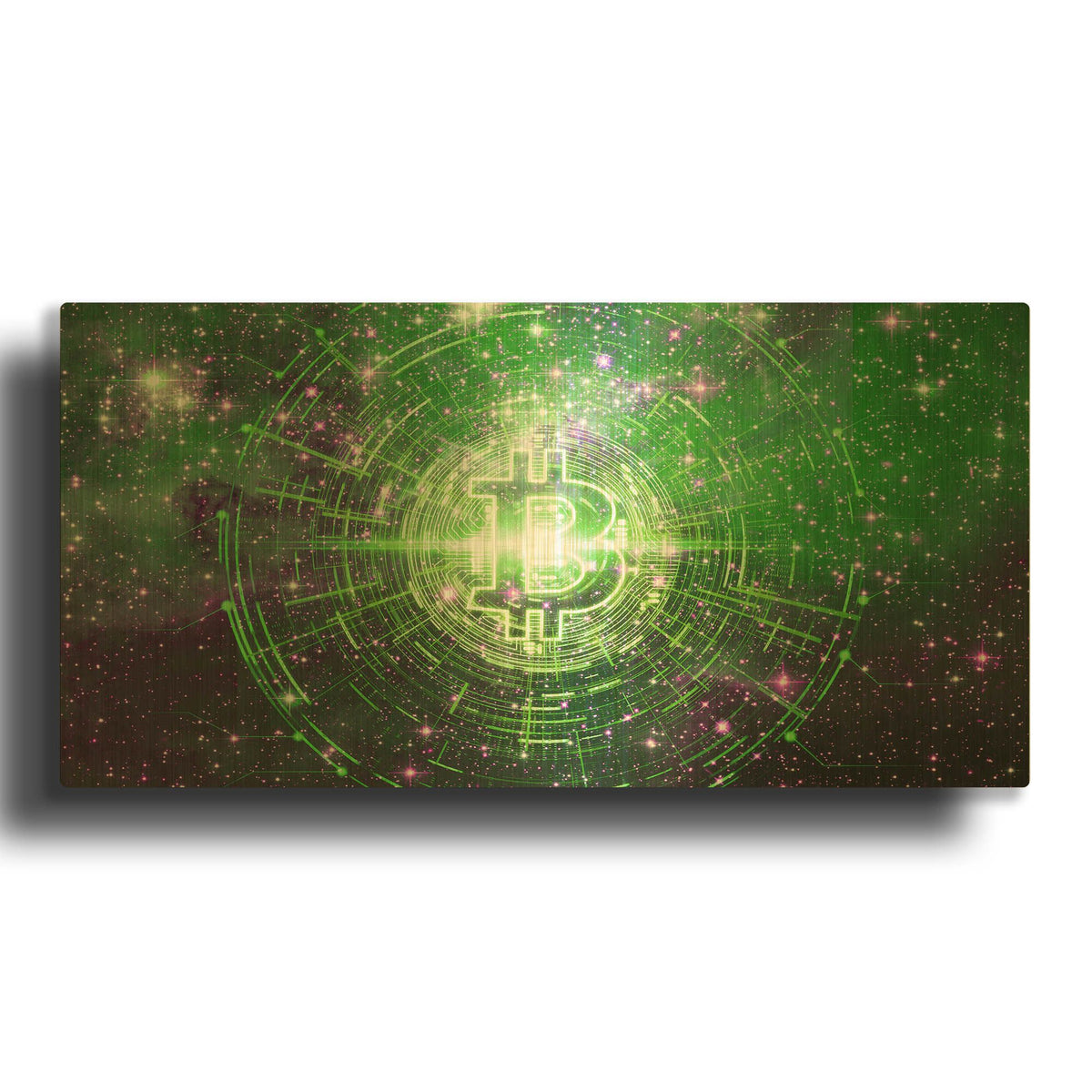 'Bitcoin Equinox' By LUXE Gold Metal Wall Art