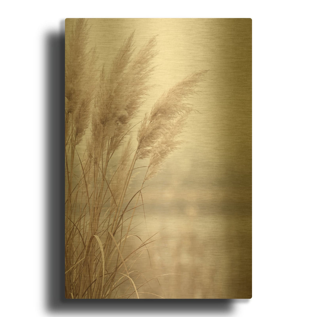 'Pampas Grass' By Veve Gold Metal Wall Art