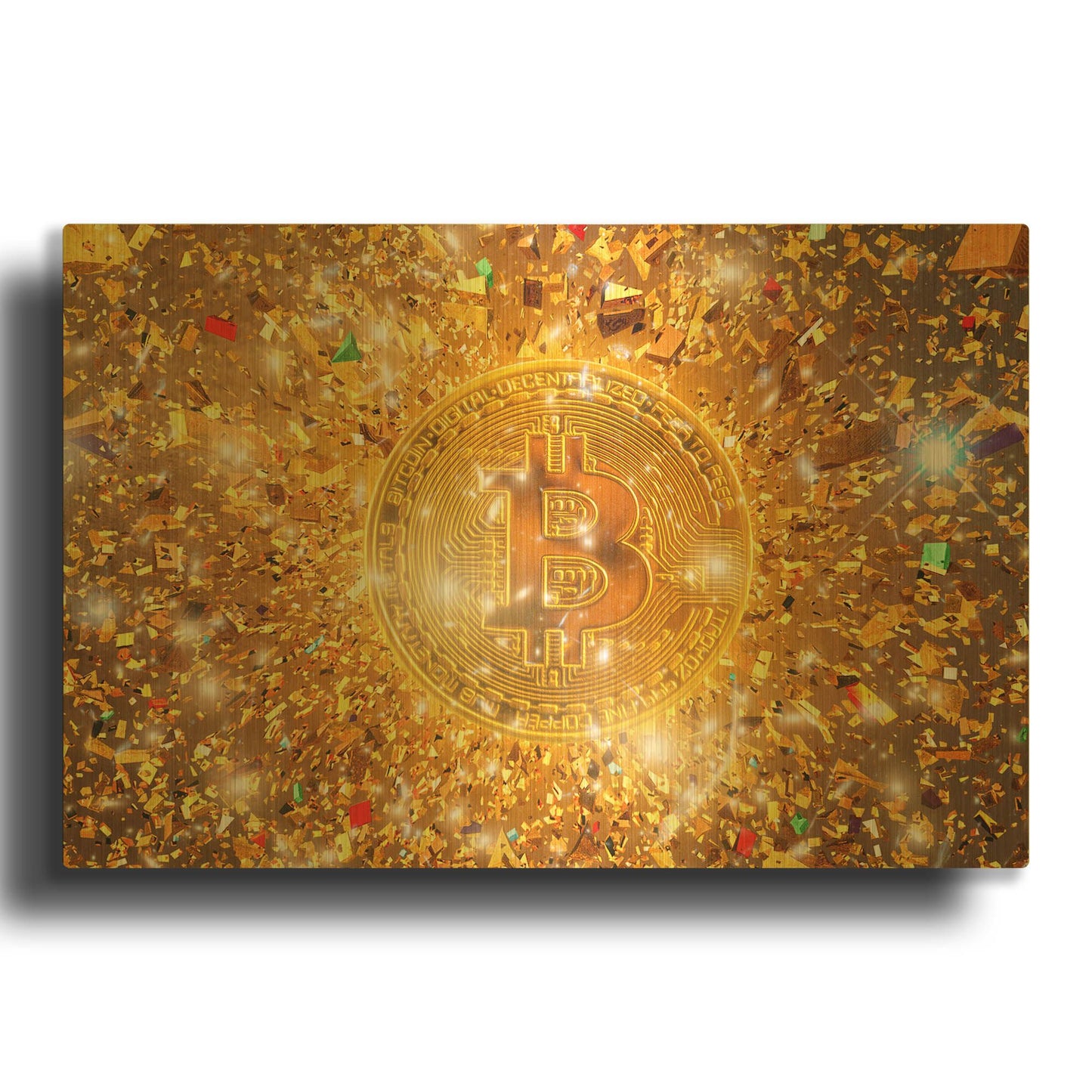 'Bitcoin Gilt' By LUXE Gold Metal Wall Art