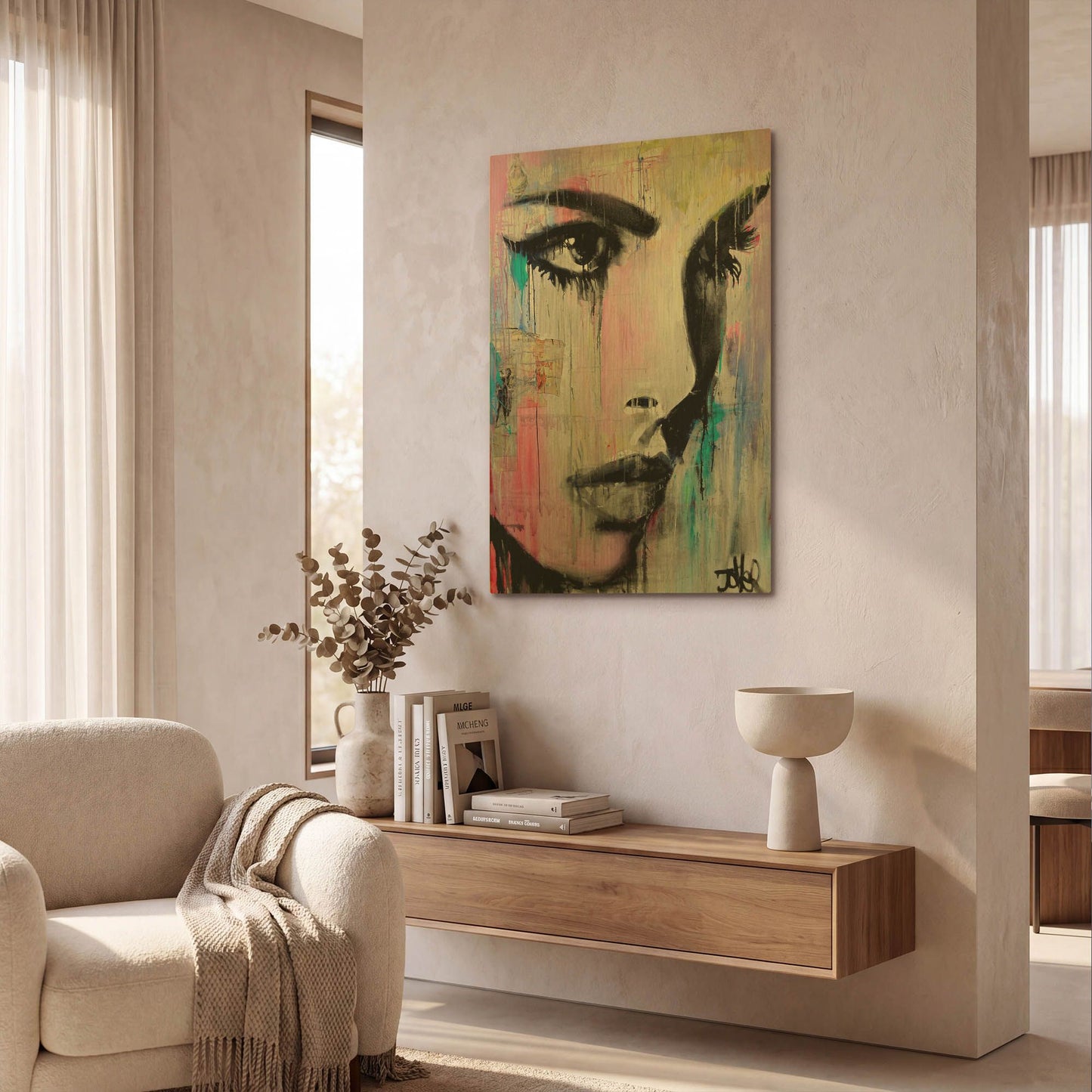 'Tempest' By Loui Jover Gold Metal Wall Art