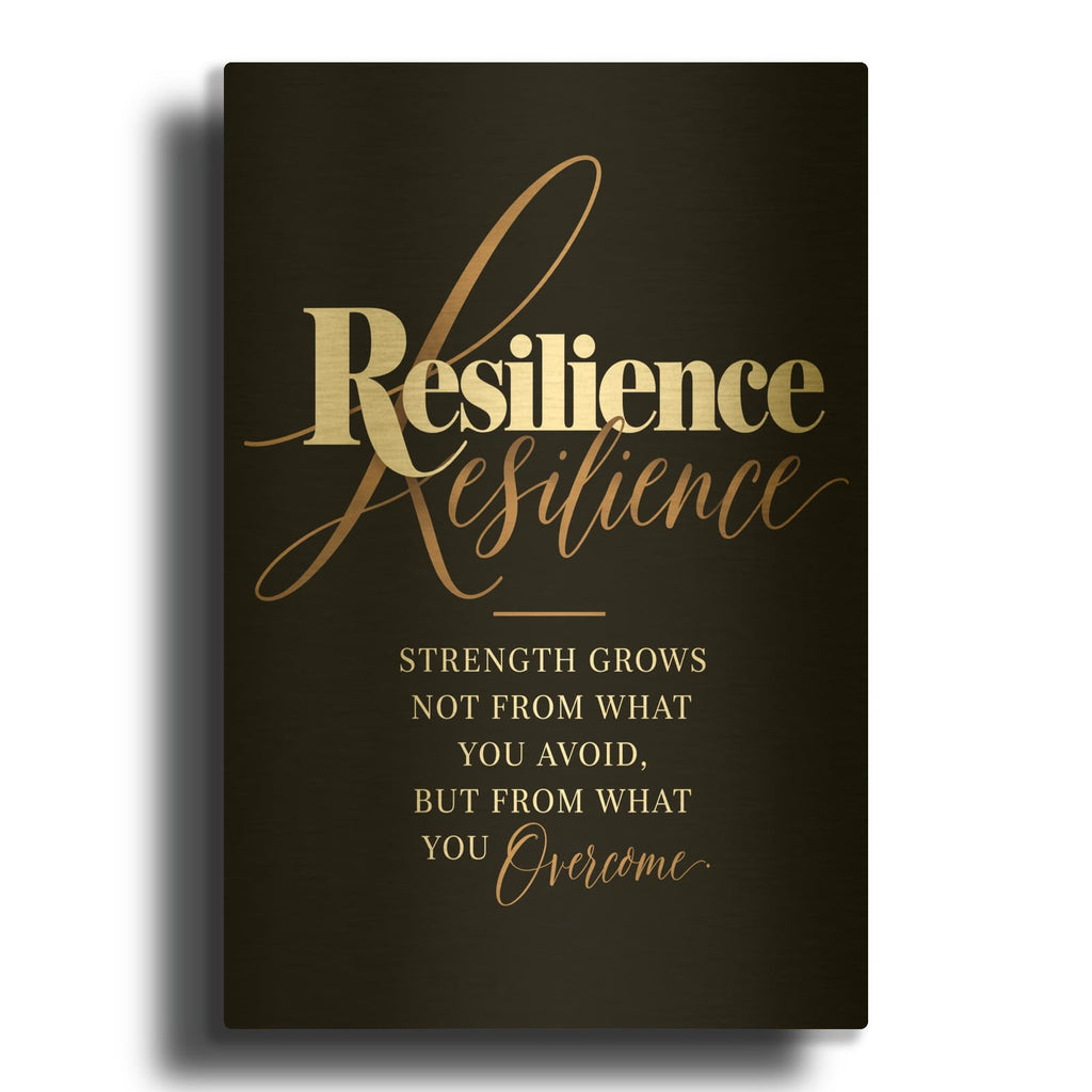 'Resilience - The Strength to Overcome' By Veve Gold Metal Wall Art