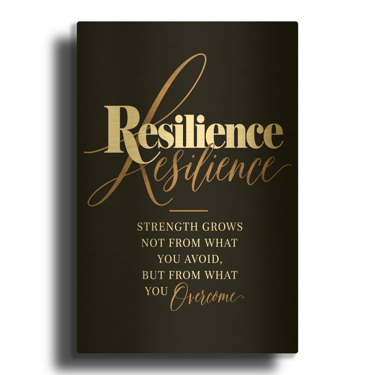 'Resilience - The Strength to Overcome' By Veve Gold Metal Wall Art