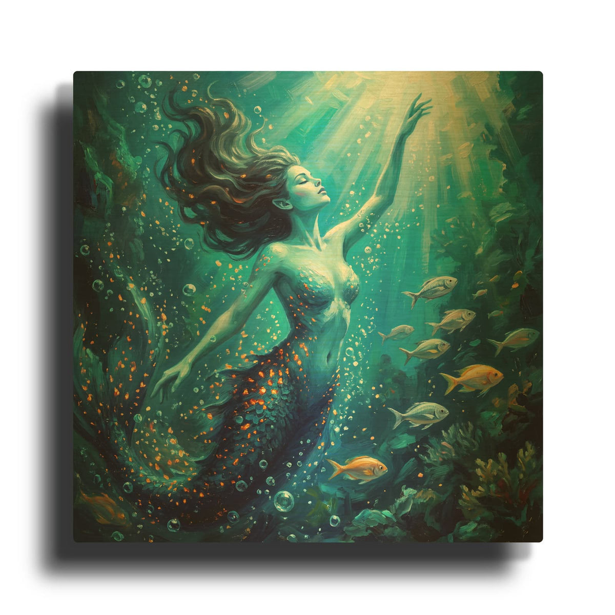 'Rising to the Light' By Veve Gold Metal Wall Art