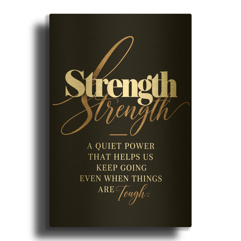 'Strength - A Quiet Power' By Veve Gold Metal Wall Art