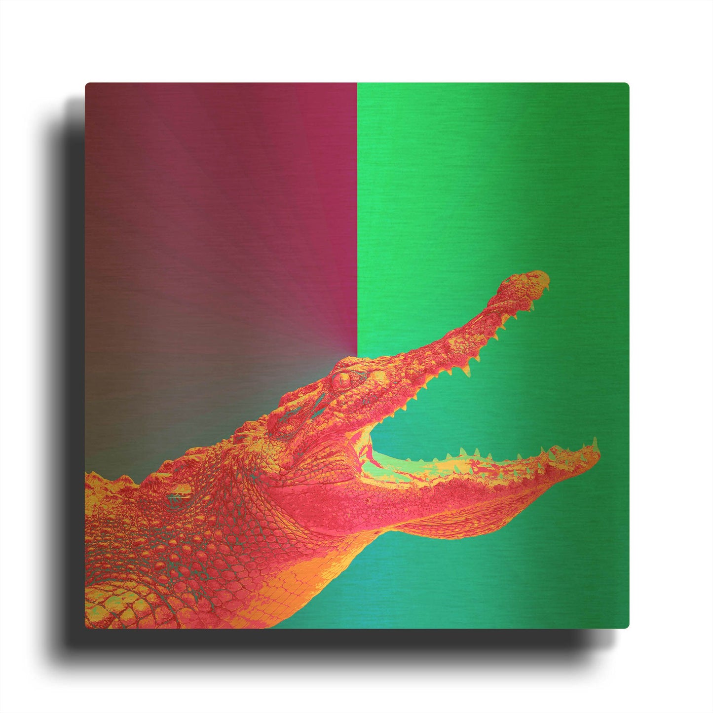 'Alligator Crush,' By LUXE Gold Metal Wall Art