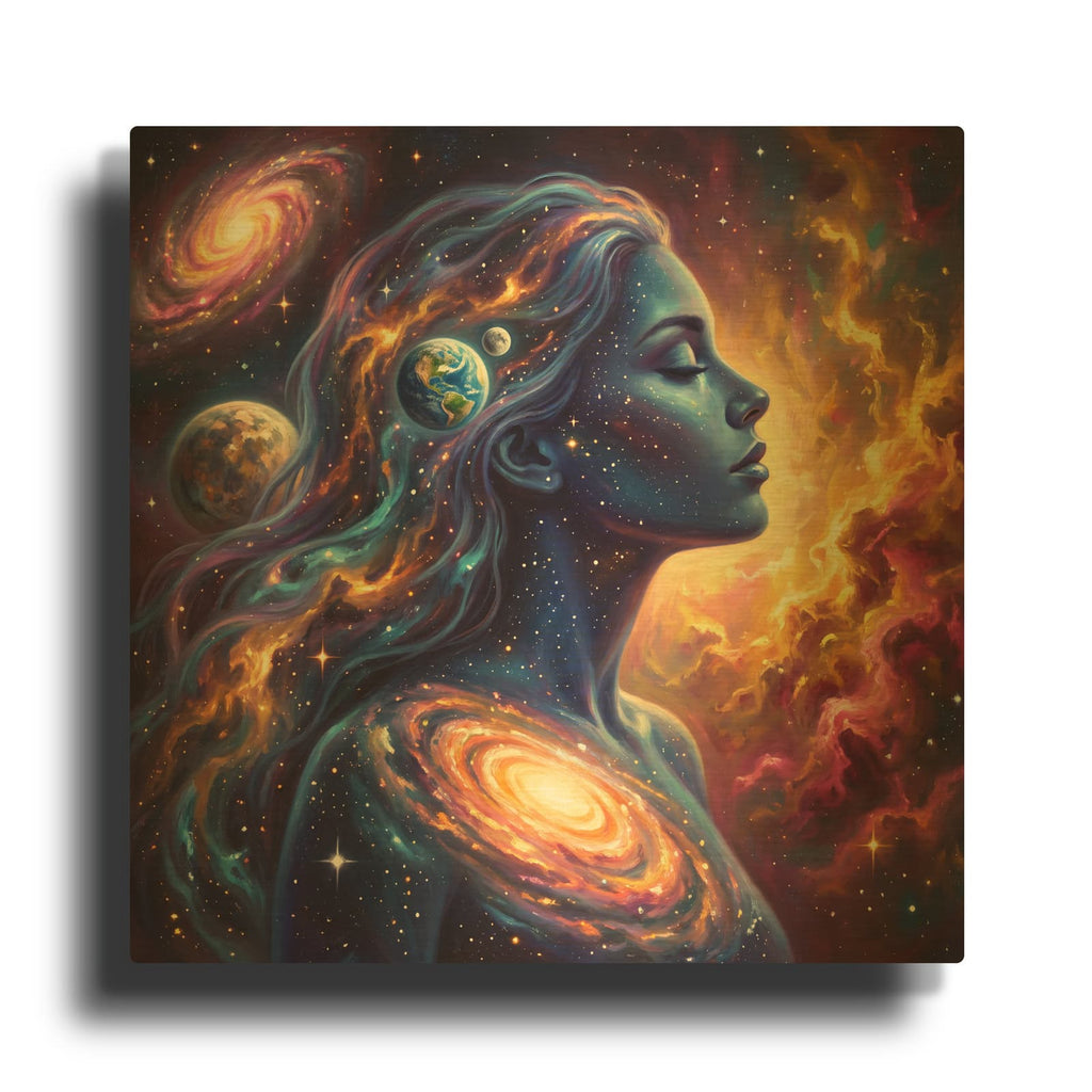 'Universe Within - Nebula Edition' By Veve Gold Metal Wall Art