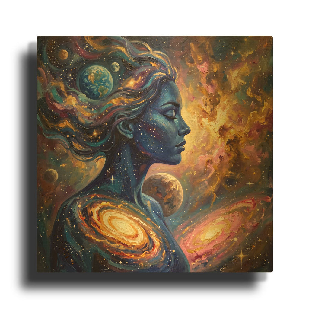 'Universe Within - Nova Edition' By Veve Gold Metal Wall Art