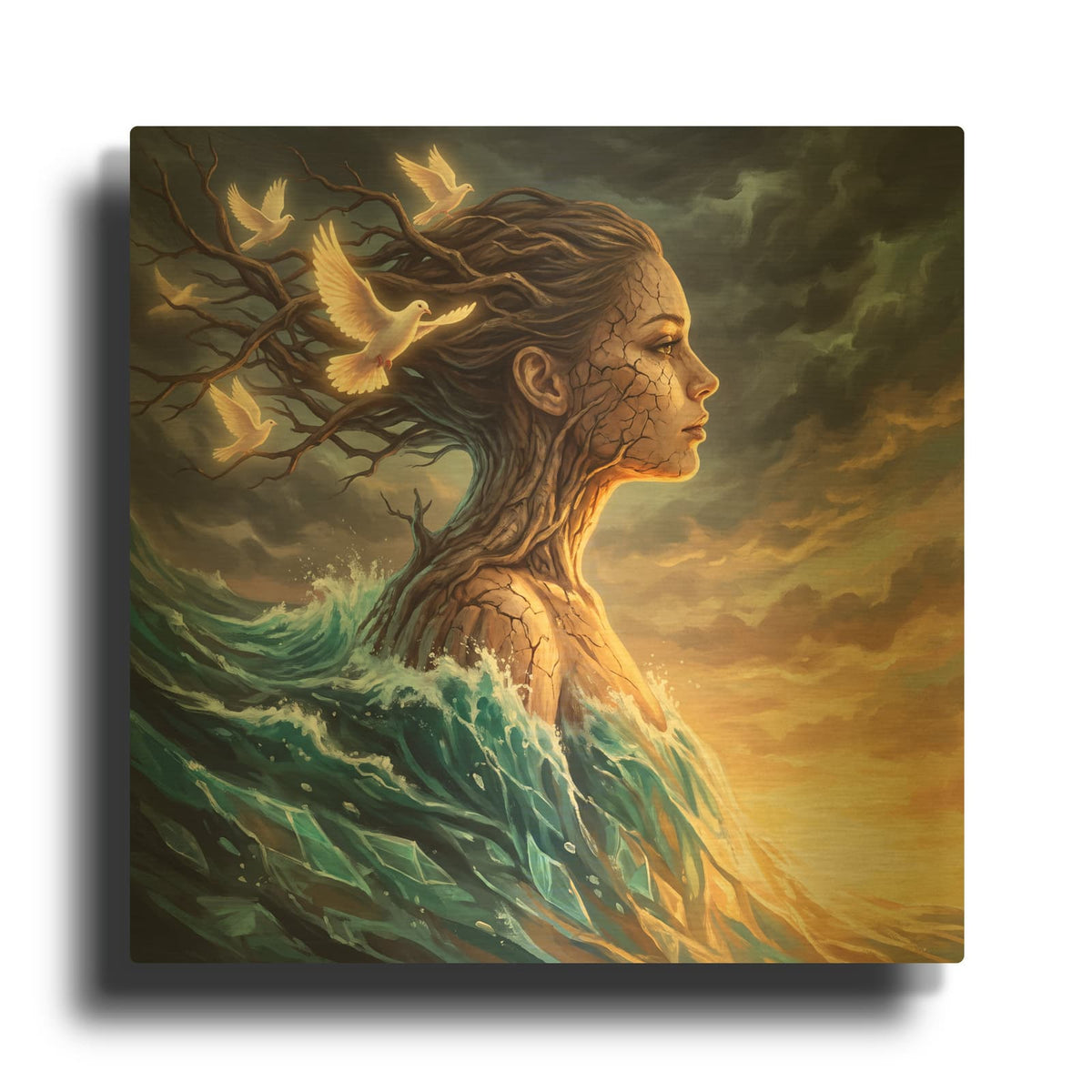 'Where Roots Take Flight' By Veve Gold Metal Wall Art