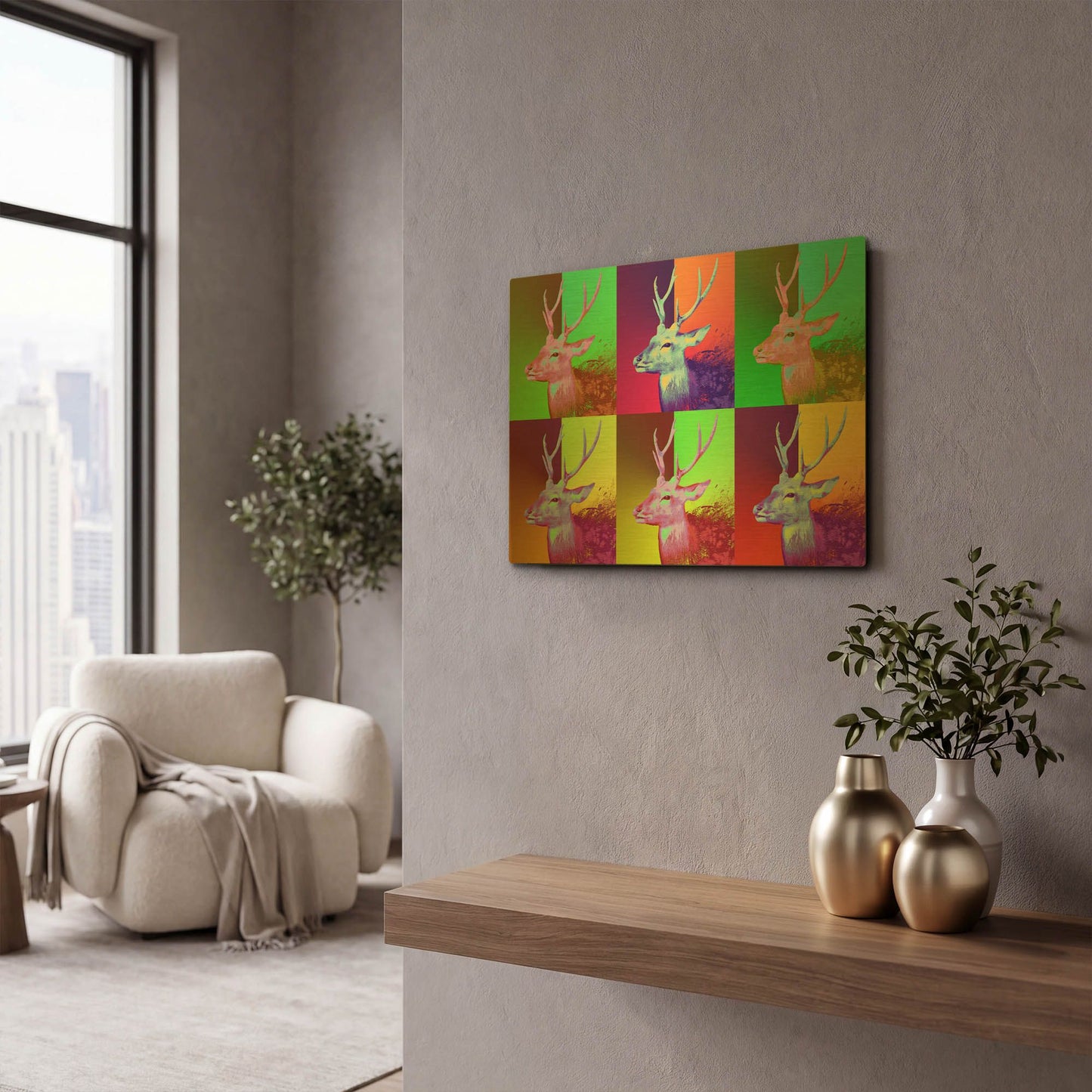 'WarDeerHol,' By LUXE Gold Metal Wall Art
