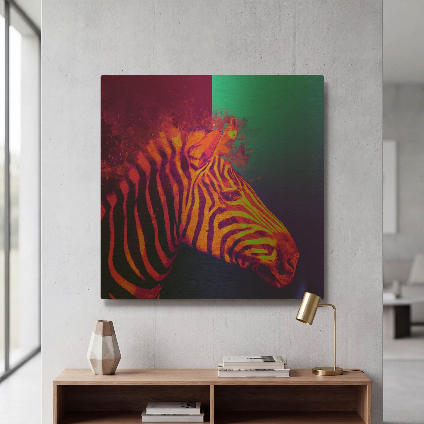 'Zebra Crush,' By LUXE Gold Metal Wall Art