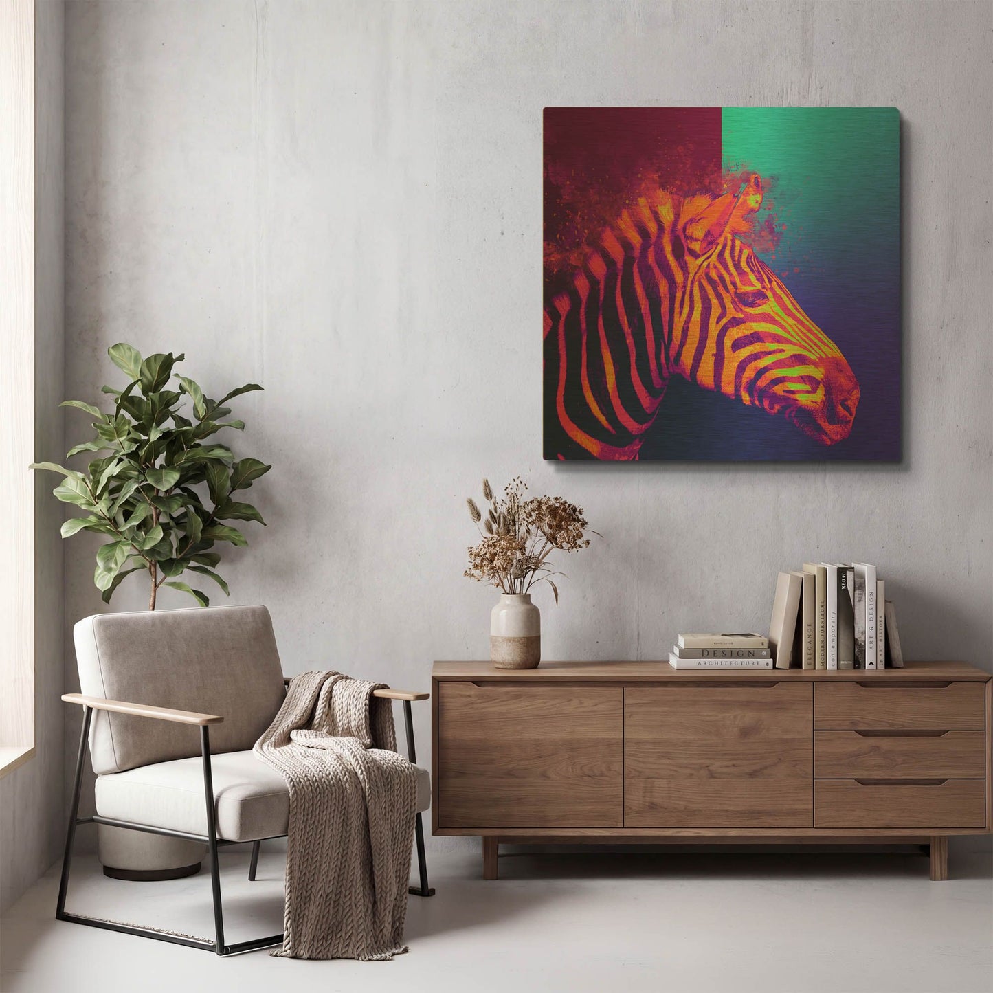 'Zebra Crush,' By LUXE Gold Metal Wall Art