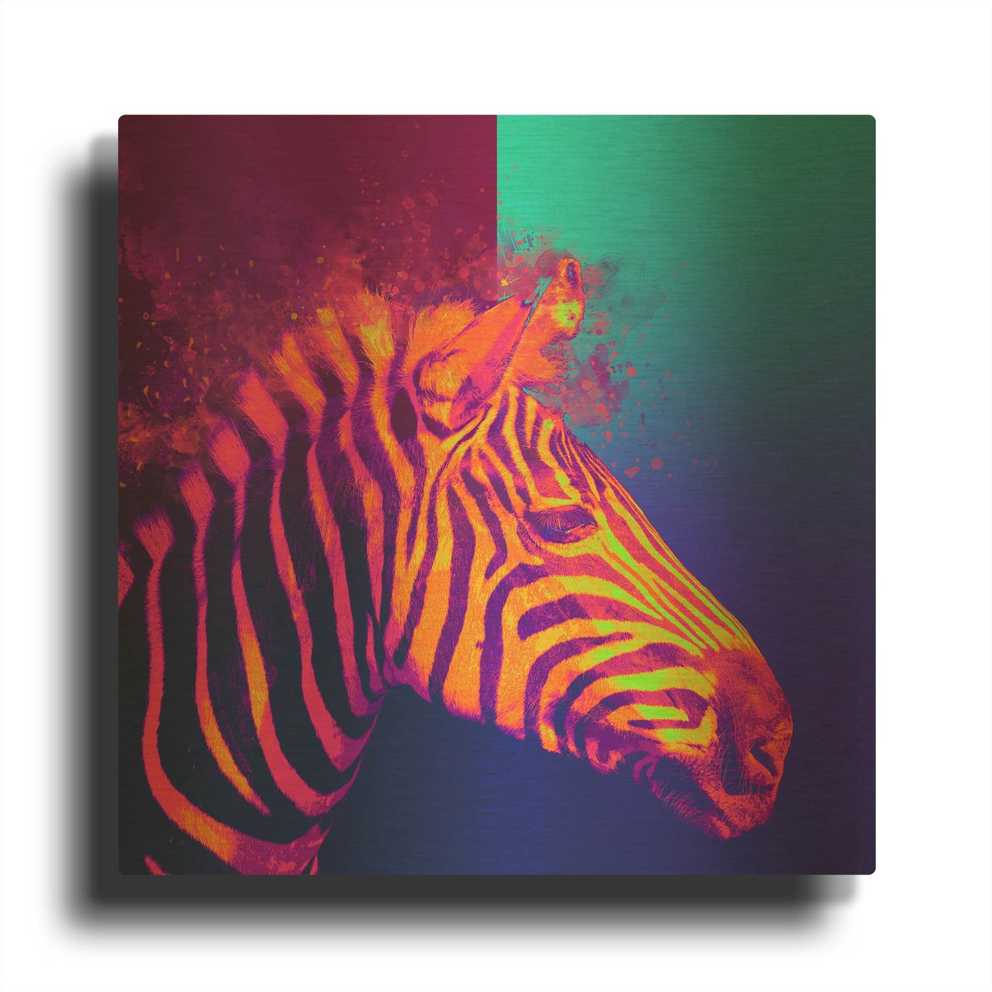 'Zebra Crush,' By LUXE Gold Metal Wall Art