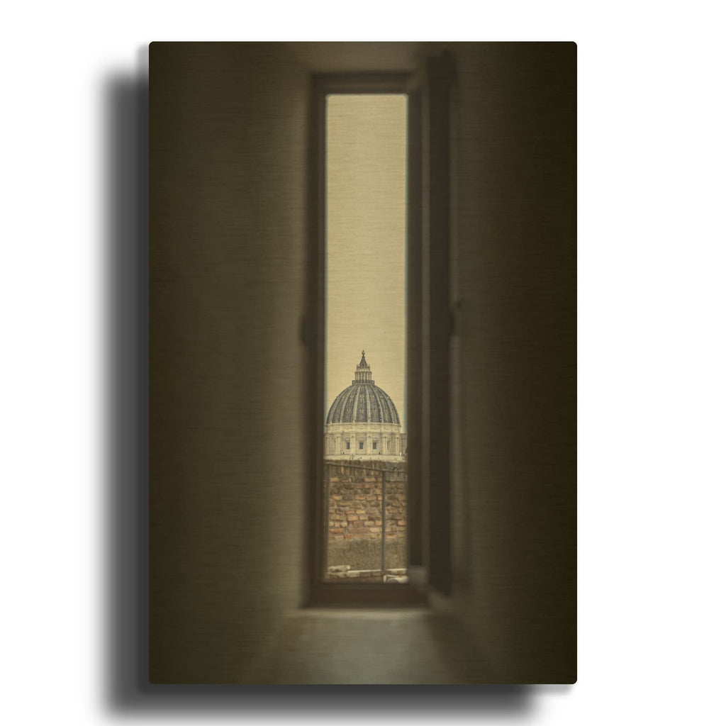 'Vatican - Glimpse of Saint Peters' Gold Metal Wall Art