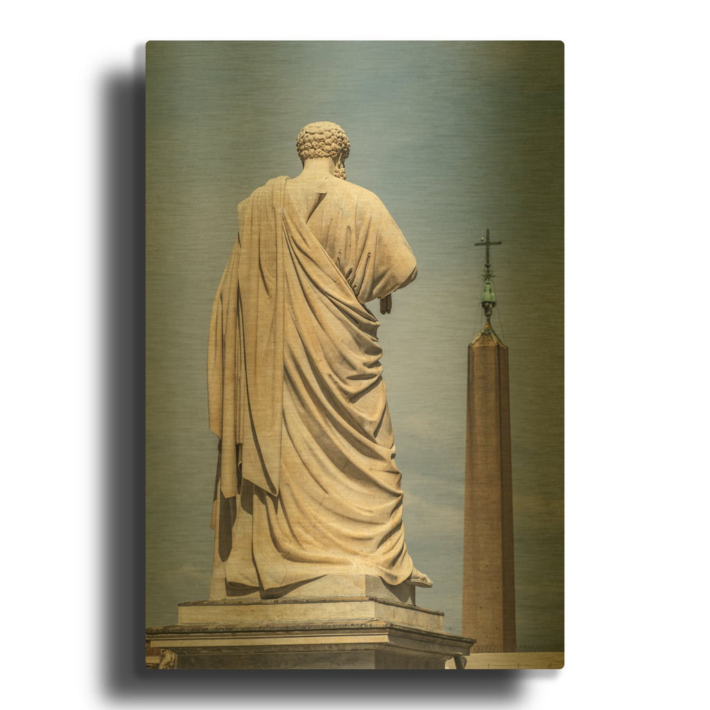 'Vatican - The Roman View' Gold Metal Wall Art