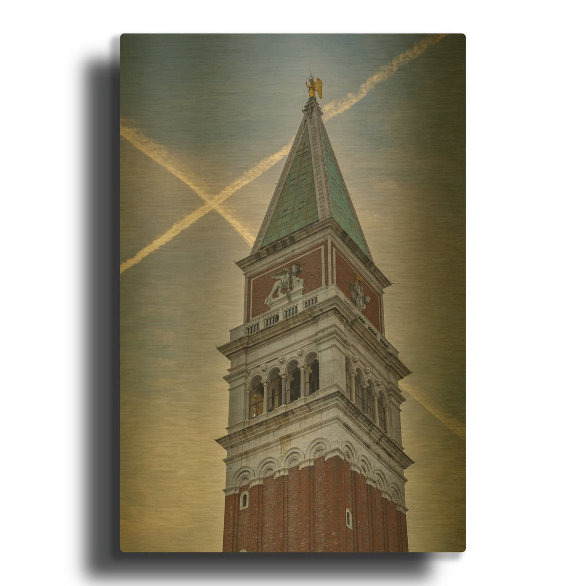 'Venice - Crossed Skies Over San Marco' Gold Metal Wall Art