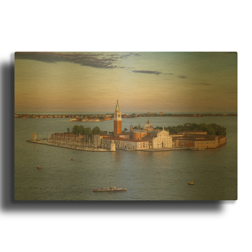 'Venice - Evening Over San Giorgio' Gold Metal Wall Art
