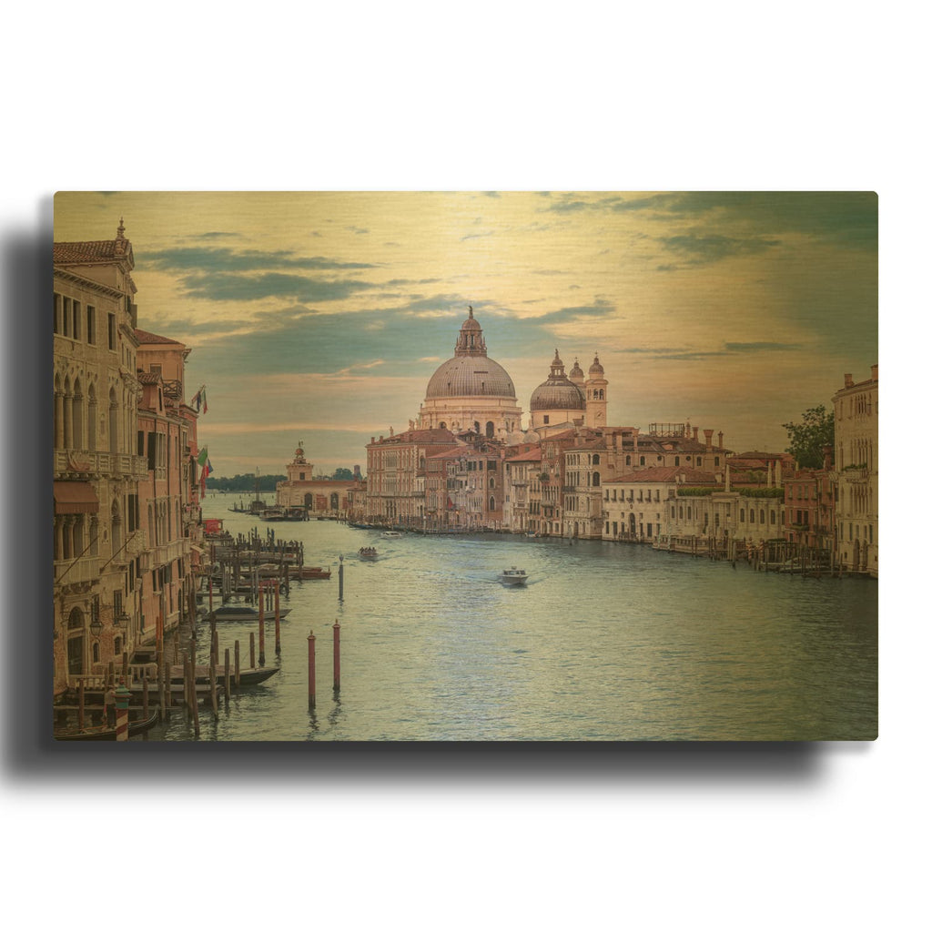 'Venice - Venetian Pastels' Gold Metal Wall Art