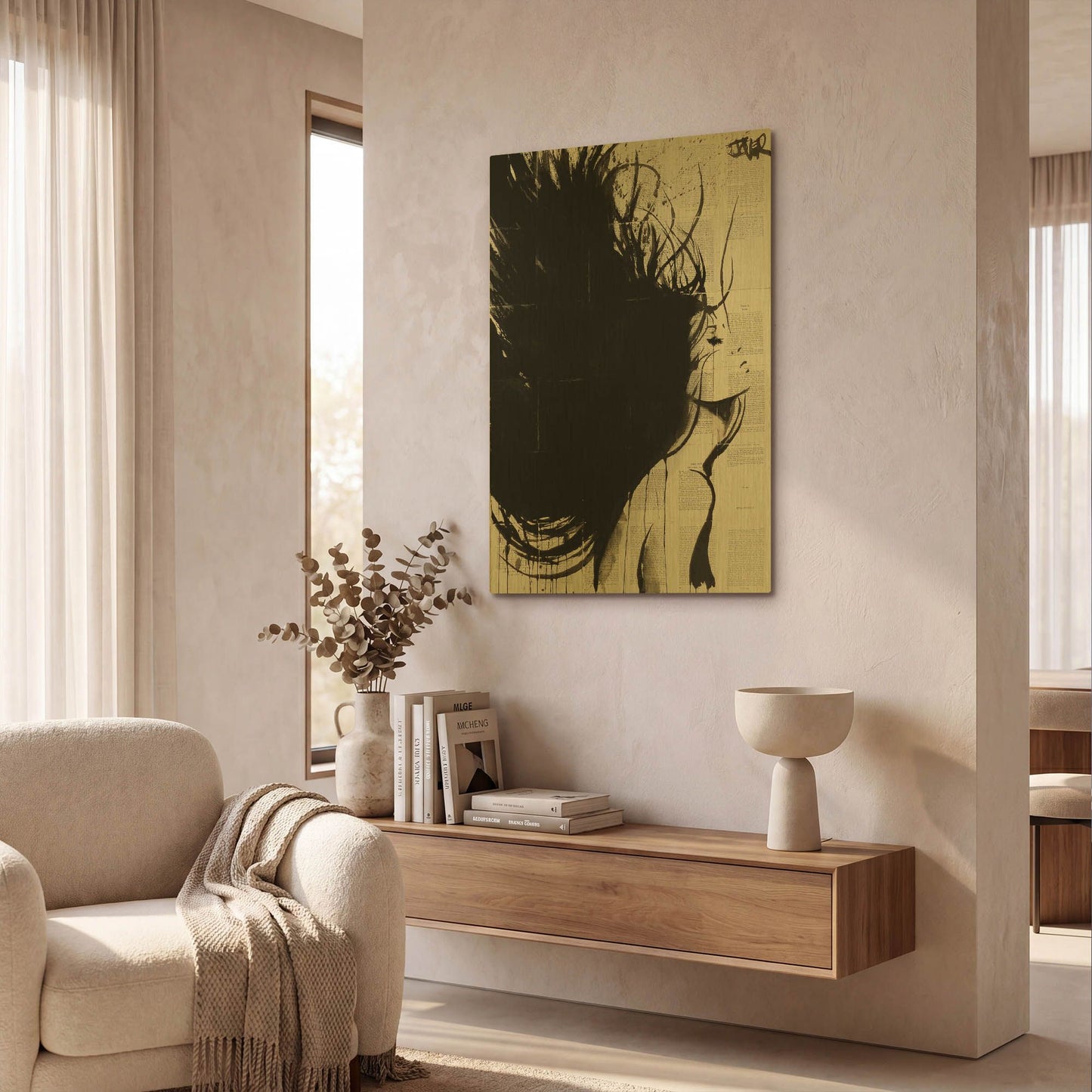 'The New Minstrel' By Loui Jover Gold Metal Wall Art
