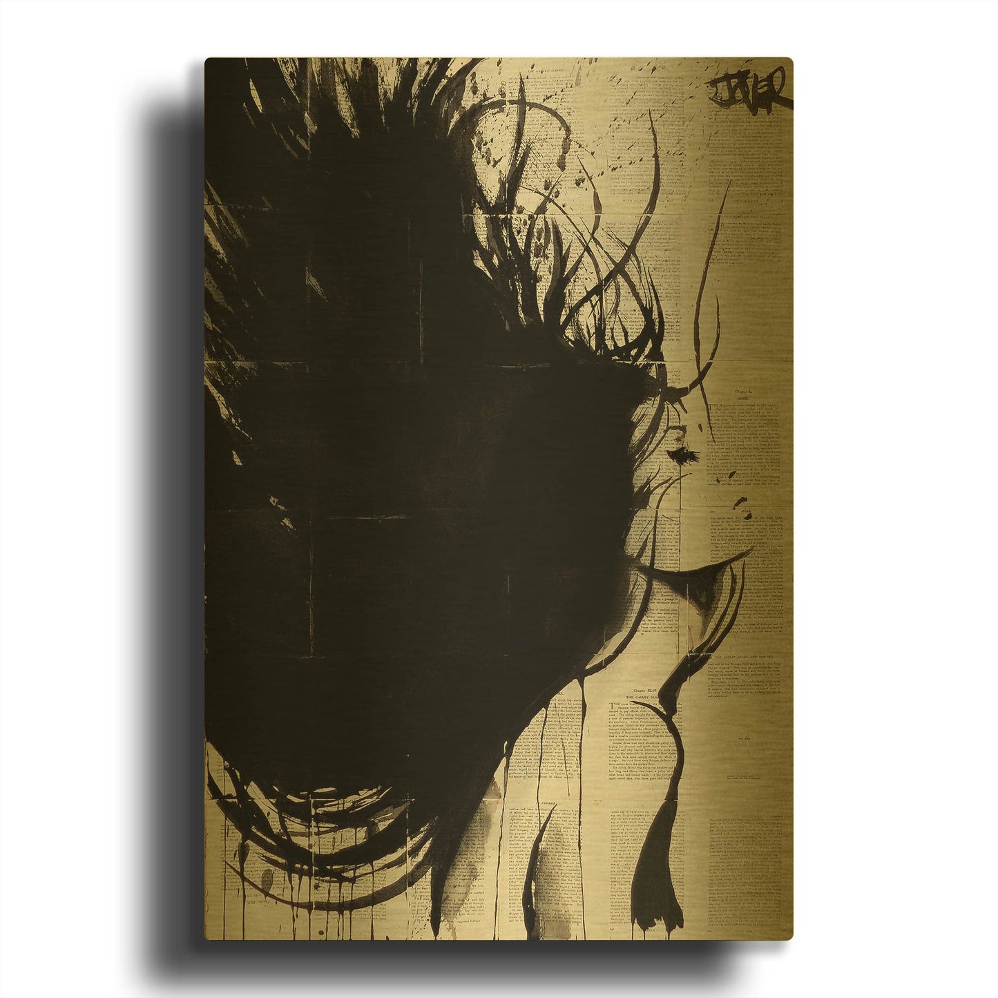 'The New Minstrel' By Loui Jover Gold Metal Wall Art