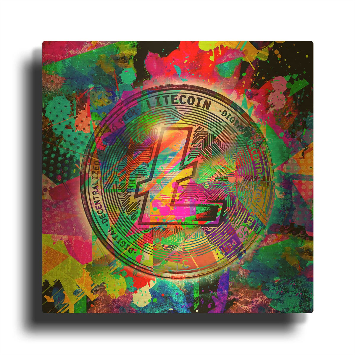 'Lite Coin,' By Epic Portfolio Gold Metal Wall Art