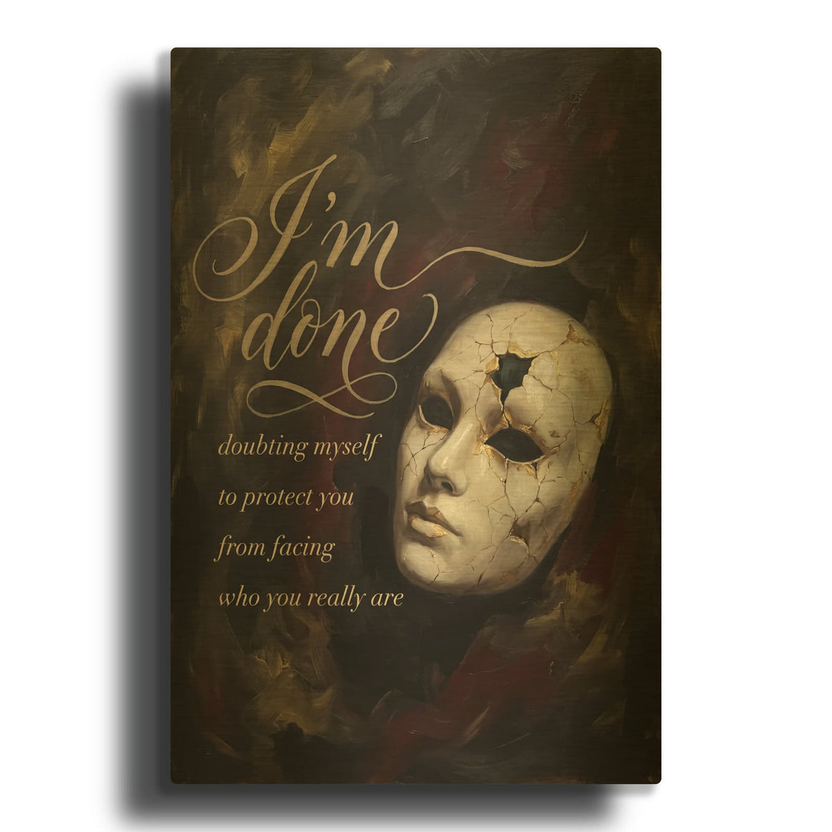 'I'm Done - Breaking Free' By Veve Gold Metal Wall Art