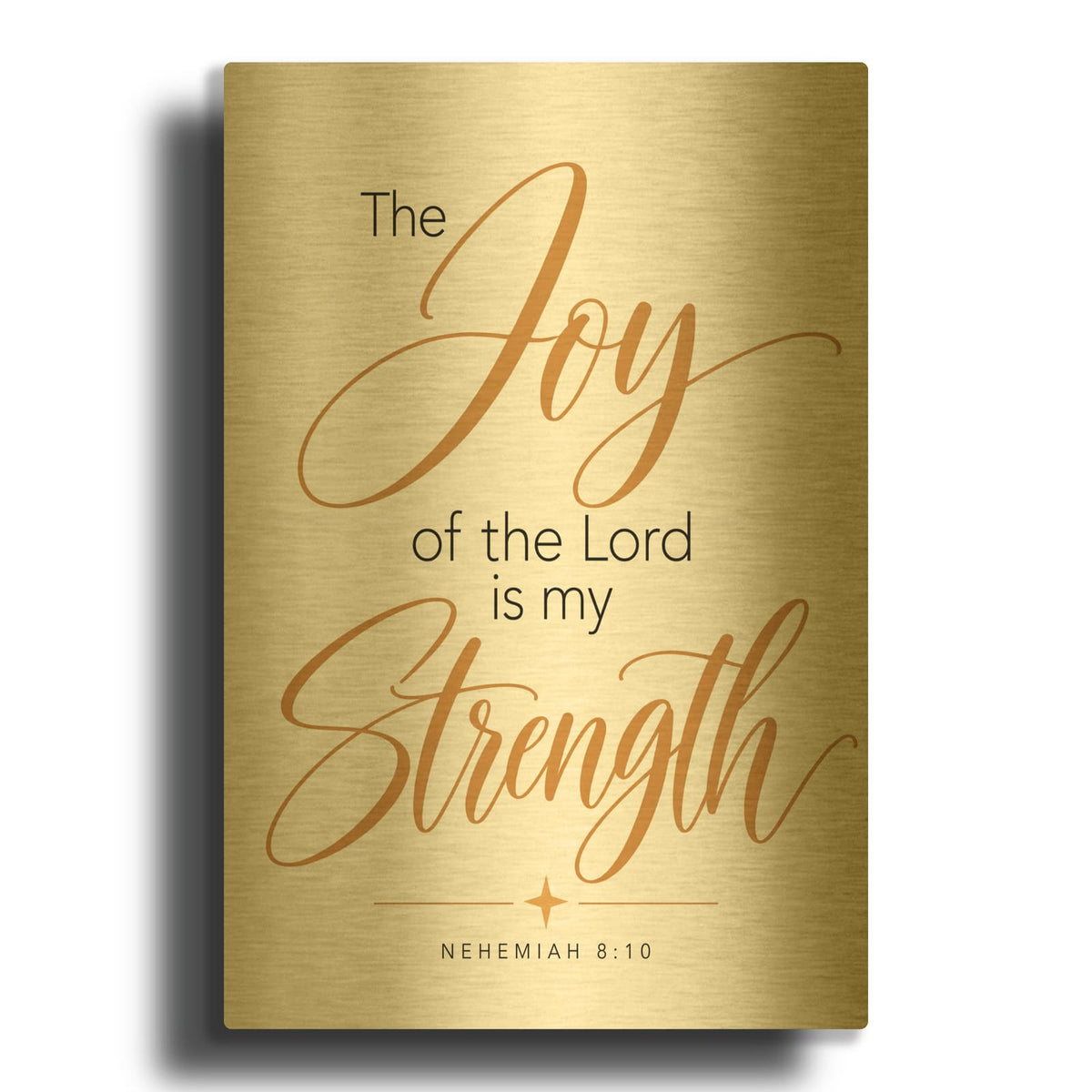 'Joy in the Lord - Nehemiah 8-10' By Veve Gold Metal Wall Art