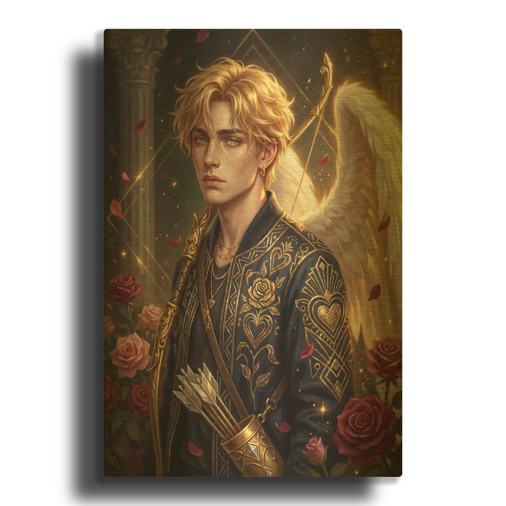 'The Golden Archer of Love' By Veve Gold Metal Wall Art