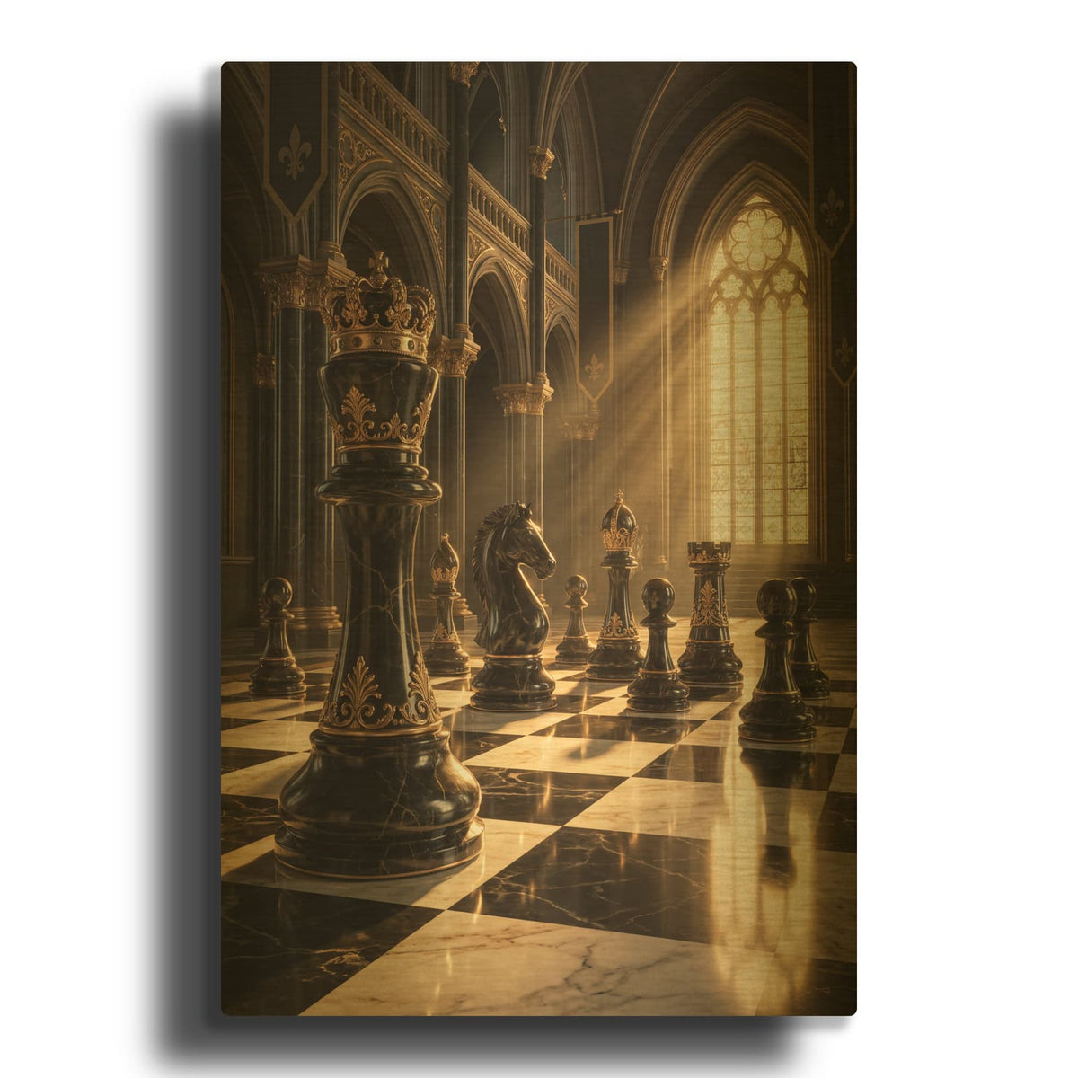 'The King's Legacy' By Veve Gold Metal Wall Art