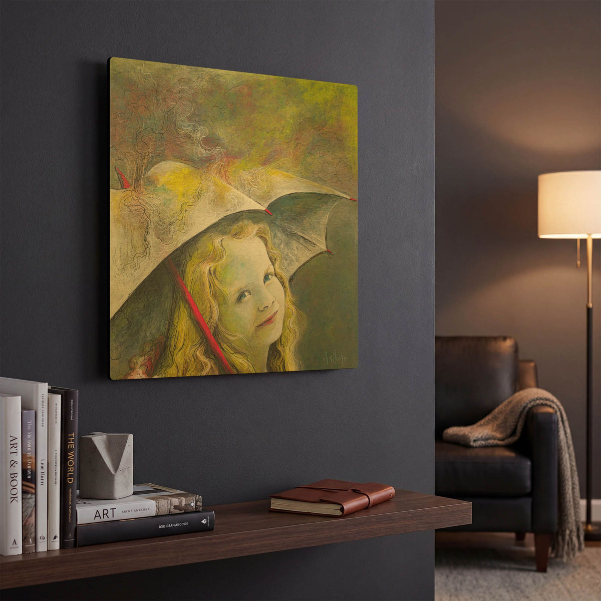 'Rona' By Samedin Asllani Gold Metal Wall Art